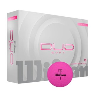 Wilson Duo Soft pelotas de golf, rosas