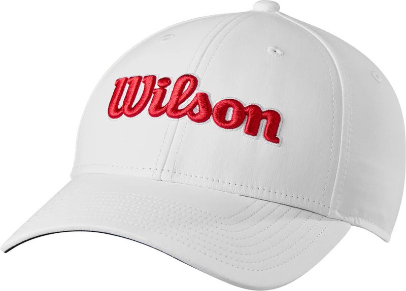 Wilson Tour gorra, blanco/rojo