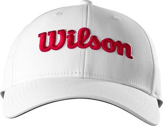 Wilson Tour gorra, blanco/rojo
