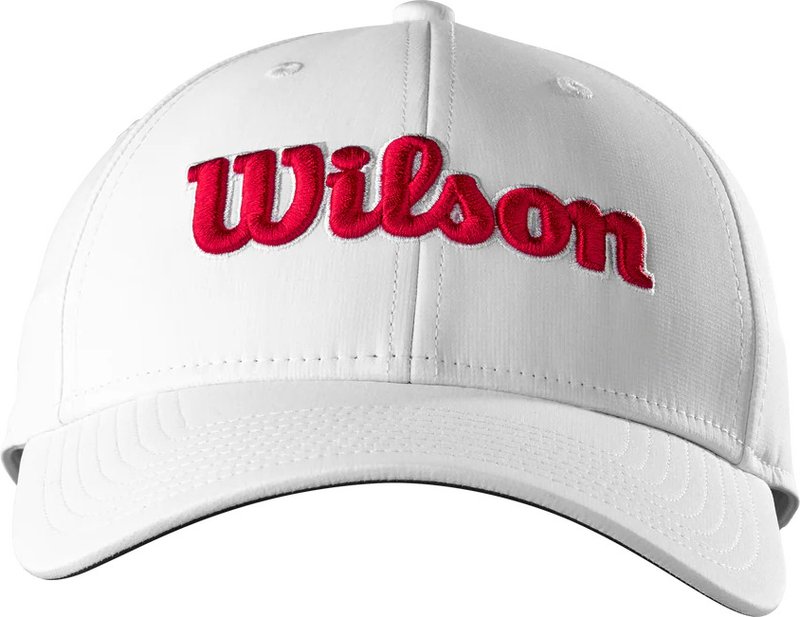 Wilson Tour gorra, blanco/rojo