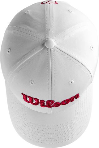 Wilson Tour gorra, blanco/rojo