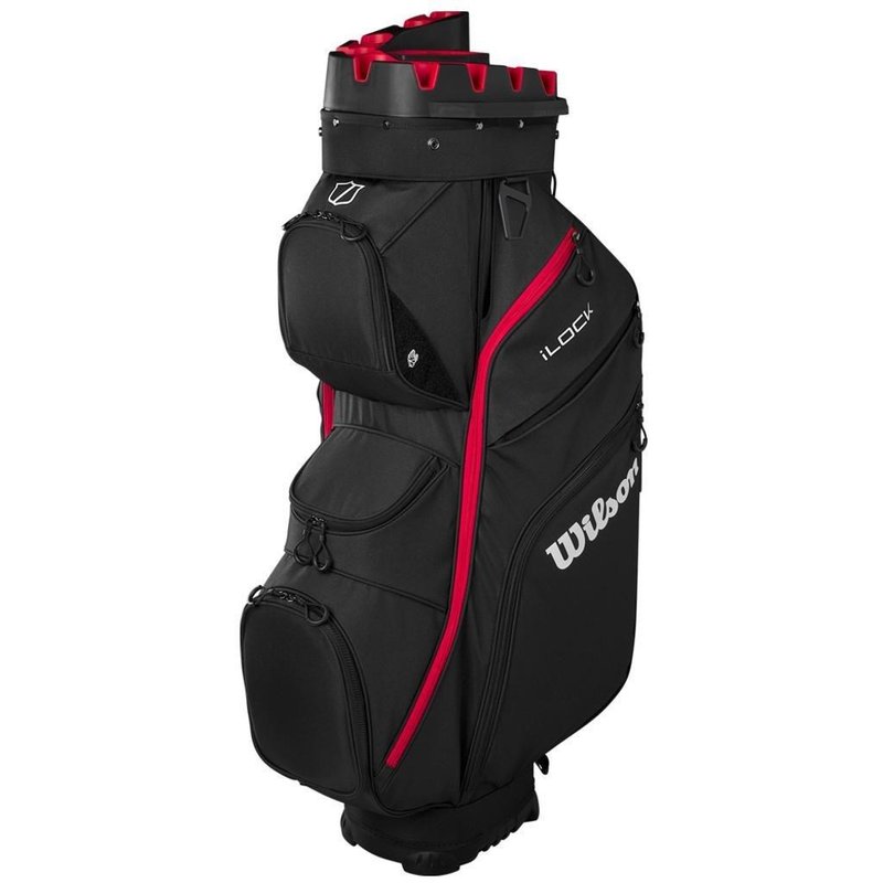 Wilson I Lock cart bag, negro/rojo