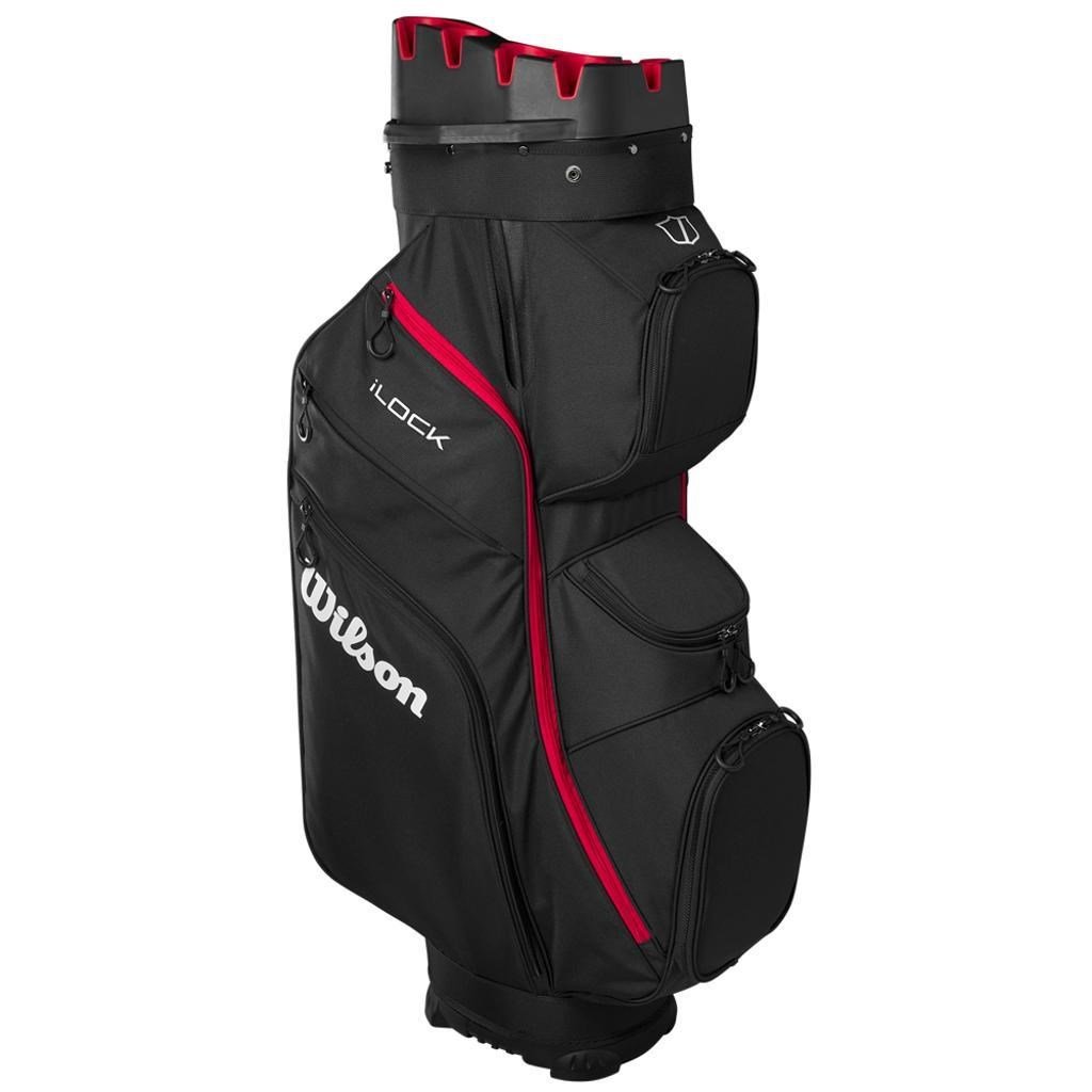 Wilson I Lock cart bag, negro/rojo