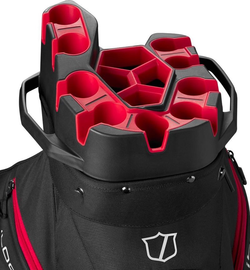 Wilson I Lock cart bag, negro/rojo