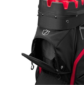 Wilson I Lock cart bag, negro/rojo