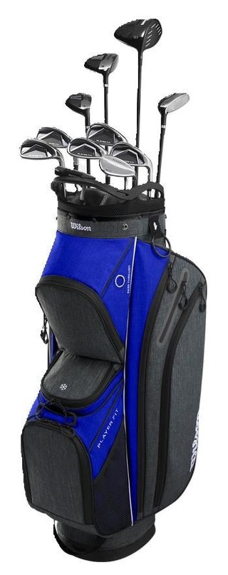Wilson Player Fit Premium golfový set de hombre, grafito + bolsa de carro, rojo