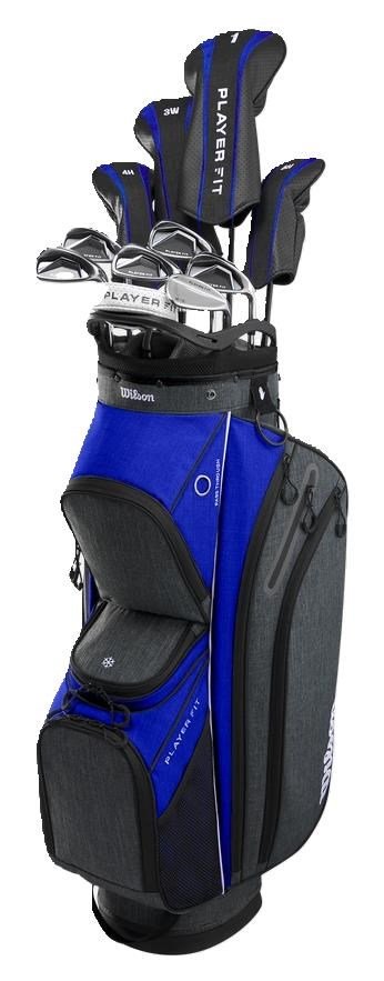 Wilson Player Fit Premium golfový set de hombre, grafito + bolsa de carro, rojo