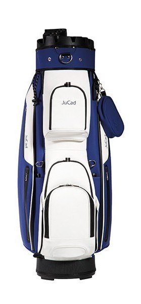 JuCad First Class Revolution cart bag, azul real/blanco