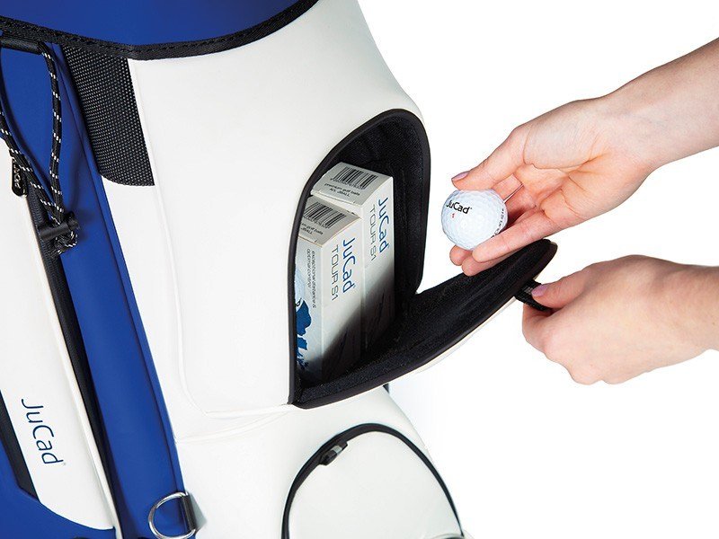JuCad First Class Revolution cart bag, azul real/blanco