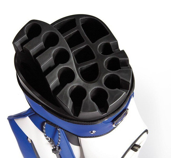 JuCad First Class Revolution cart bag, azul real/blanco