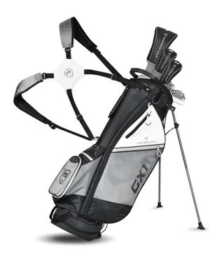 Masters GX1 Gts set de golf para hombre, grafito, + bolsa stand, negro/gris/blanco