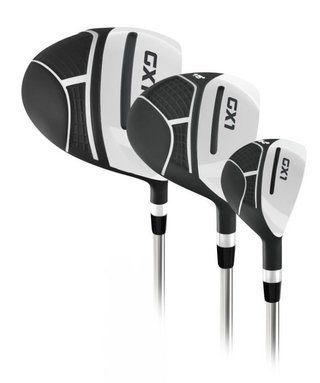 Masters GX1 Gts set de golf para hombre, grafito, + bolsa stand, negro/gris/blanco