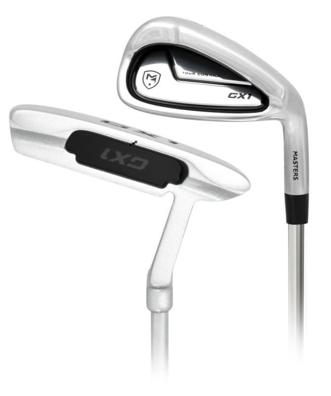 Masters GX1 Gts set de golf para hombre, grafito, + bolsa stand, negro/gris/blanco