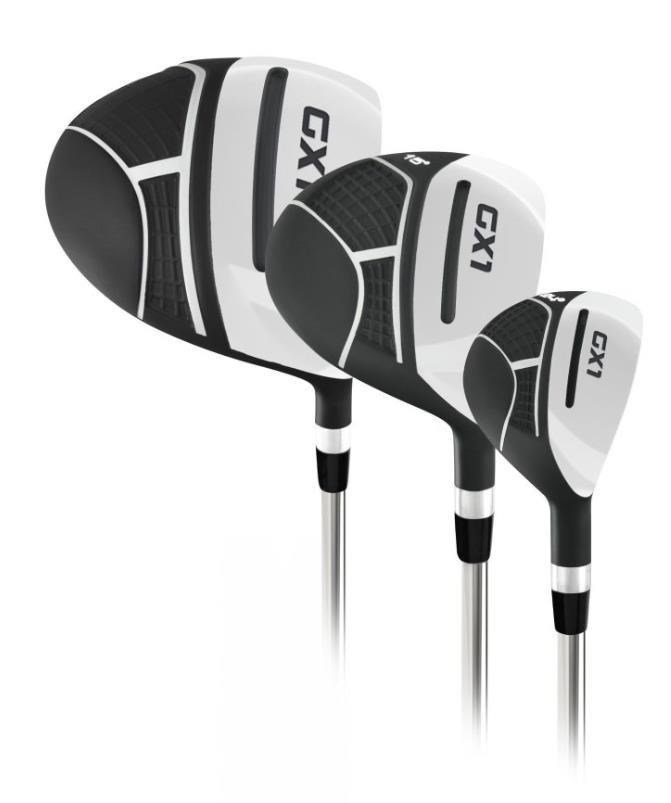 Masters GX1 Gts set de golf de hombre, grafito, MLH + stand bag, negro/gris/blanco