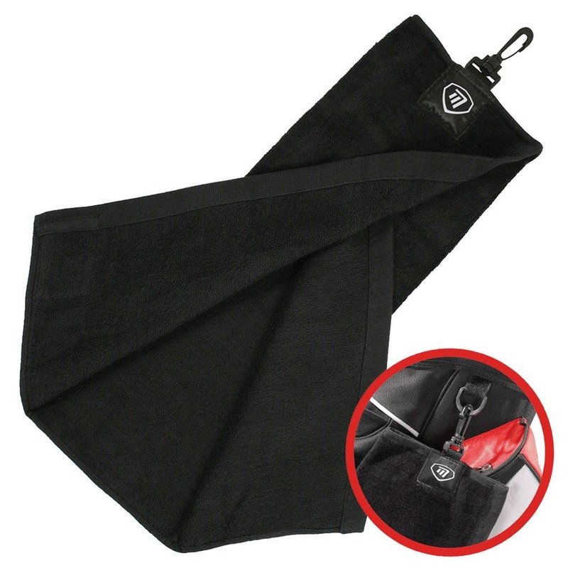 Masters Golf Masters Tri-Fold toalla de golf, negra