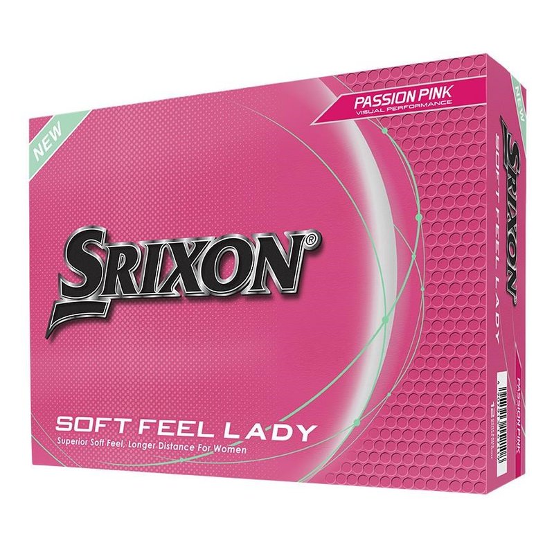 Srixon Soft Feel Lady pelotas de golf para mujer, rosas