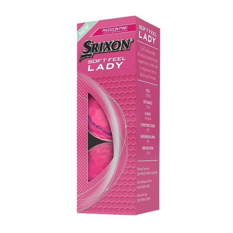 Srixon Soft Feel Lady pelotas de golf para mujer, rosas