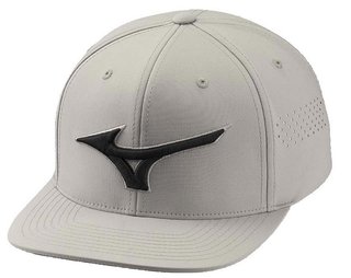 Mizuno Tour Flat Snapback gorra de hombre, gris