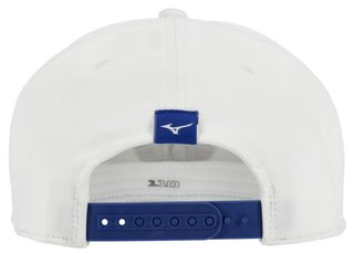 Mizuno Crossed Clubs Snapback gorra de golf, blanca