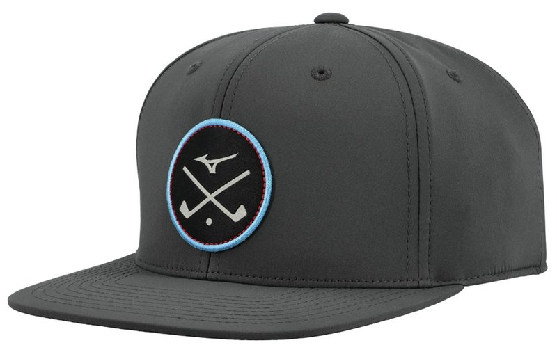 Mizuno Crossed Clubs Snapback gorra de golf, carbón