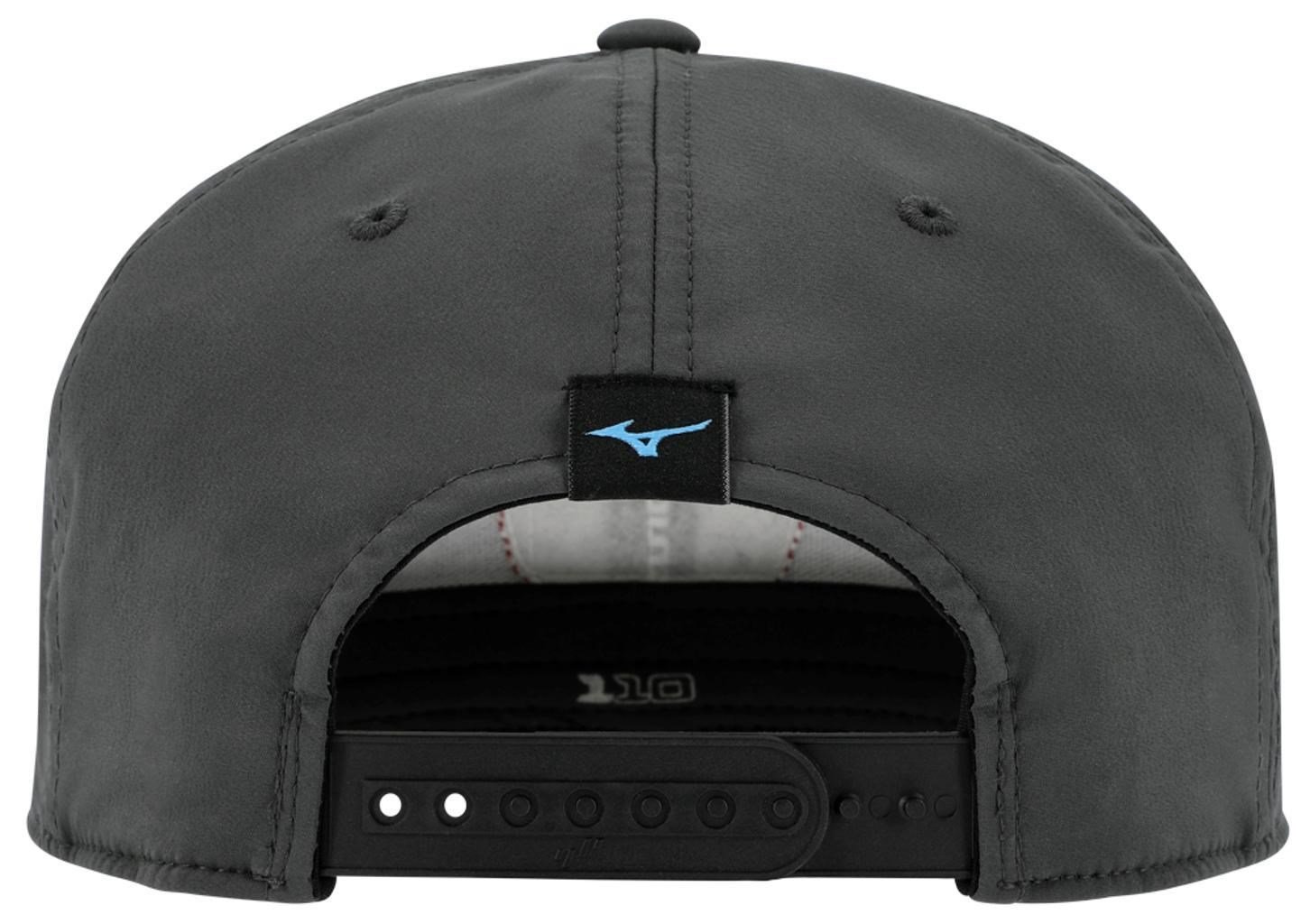 Mizuno Crossed Clubs Snapback gorra de golf, carbón