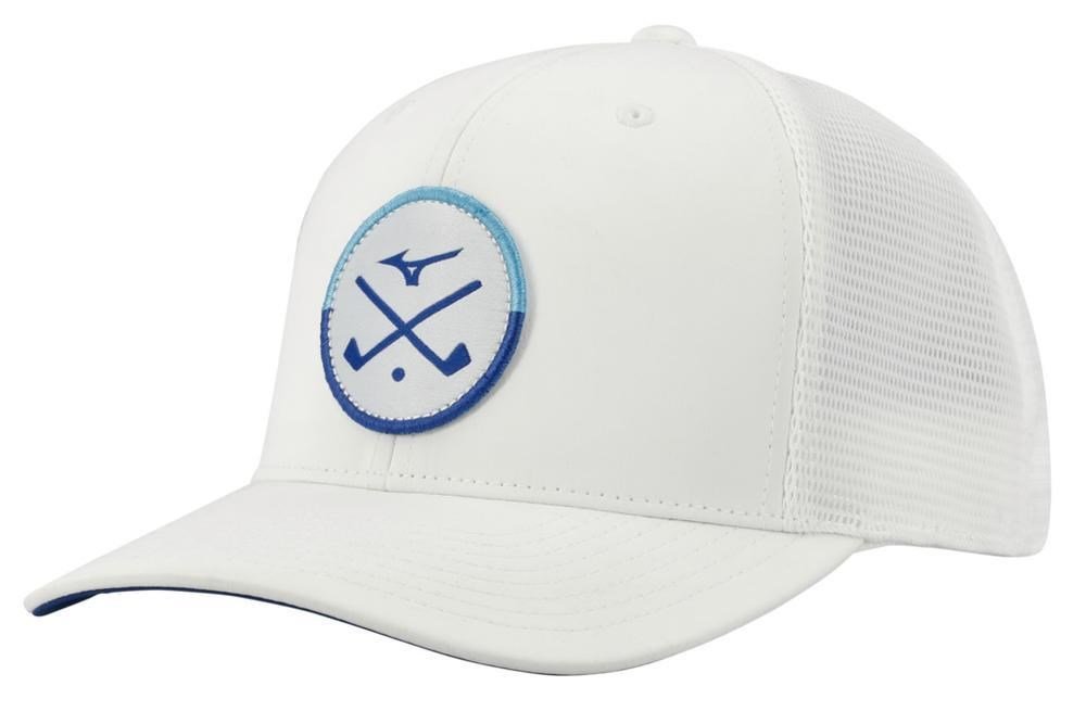 Mizuno Crossed Clubs Meshback gorra de hombre, blanca