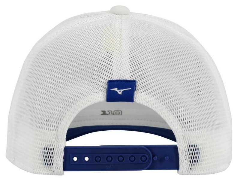 Mizuno Crossed Clubs Meshback gorra de hombre, blanca