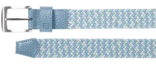FootJoy Braided unisex cinturón, azul/blanco/pistacho