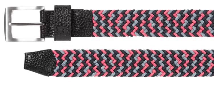 FootJoy Braided unisex cinturón, negro/rosa