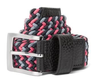 FootJoy Braided unisex cinturón, negro/rosa