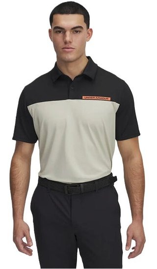 Under Armour T2G Color Block polo de hombre, negro