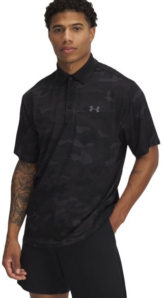 Under Armour Playoff 3.0 Printed polo para hombre, negro