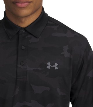 Under Armour Playoff 3.0 Printed polo para hombre, negro