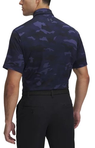 Under Armour Playoff 3.0 Printed polo de hombre, midnight navy/downpour grey