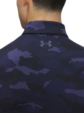 Under Armour Playoff 3.0 Printed polo de hombre, midnight navy/downpour grey