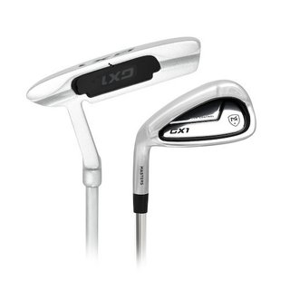 Masters GX1 Gts golf set de hombre, acero, MLH + stand bag, negro/gris/blanco