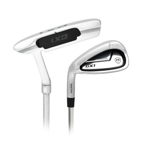 Masters GX1 Gts golf set de hombre, acero, MLH + stand bag, negro/gris/blanco