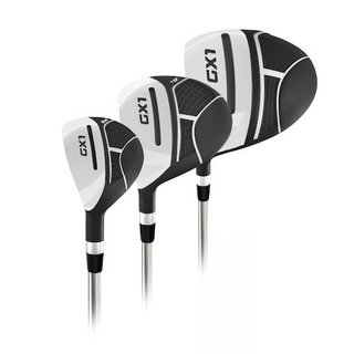 Masters GX1 Gts golf set de hombre, acero, MLH + stand bag, negro/gris/blanco