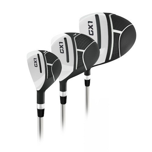 Masters GX1 Gts golf set de hombre, acero, MLH + stand bag, negro/gris/blanco