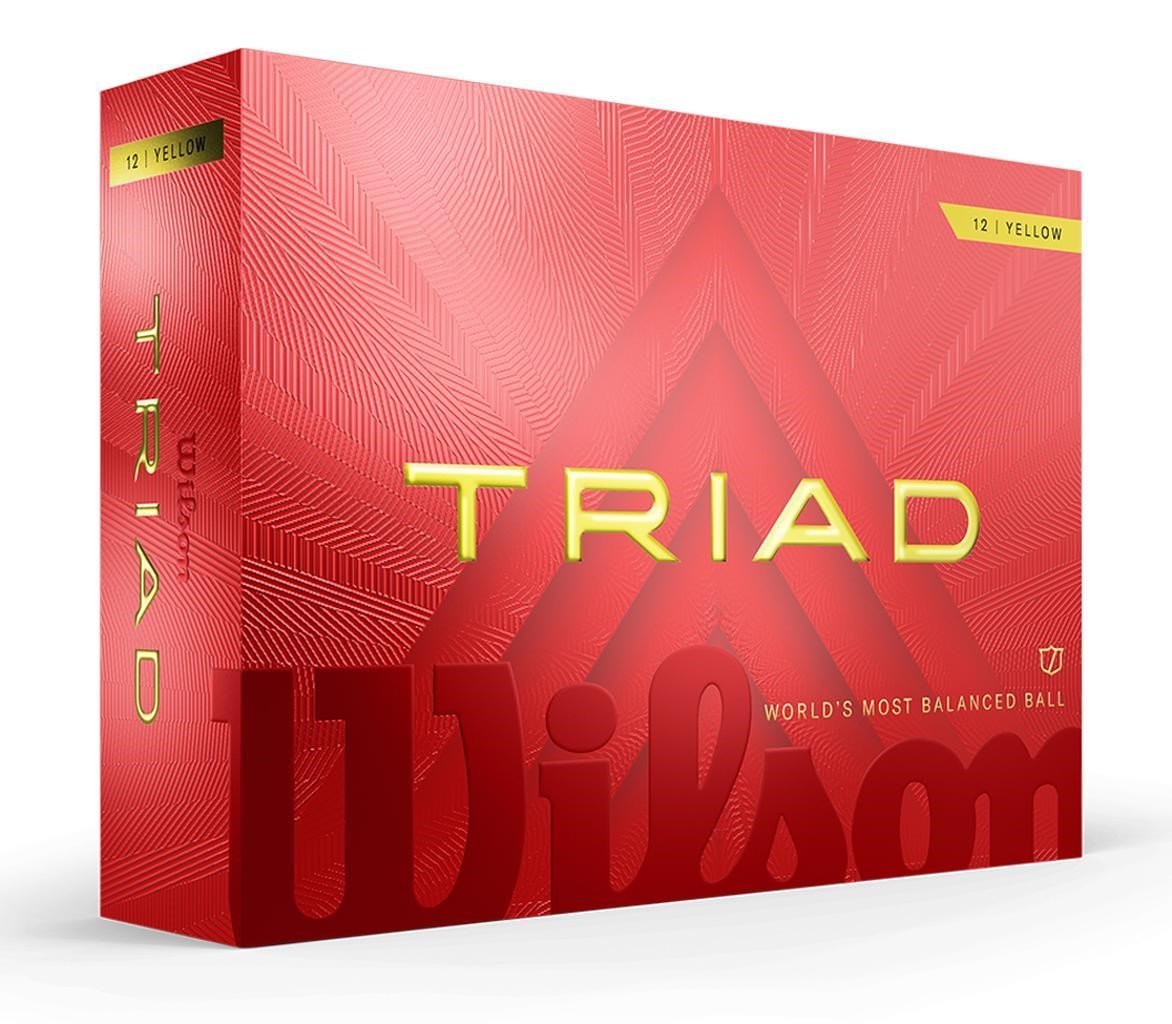 Wilson Triad pelotas de golf 2025 (12 pelotas), amarillas