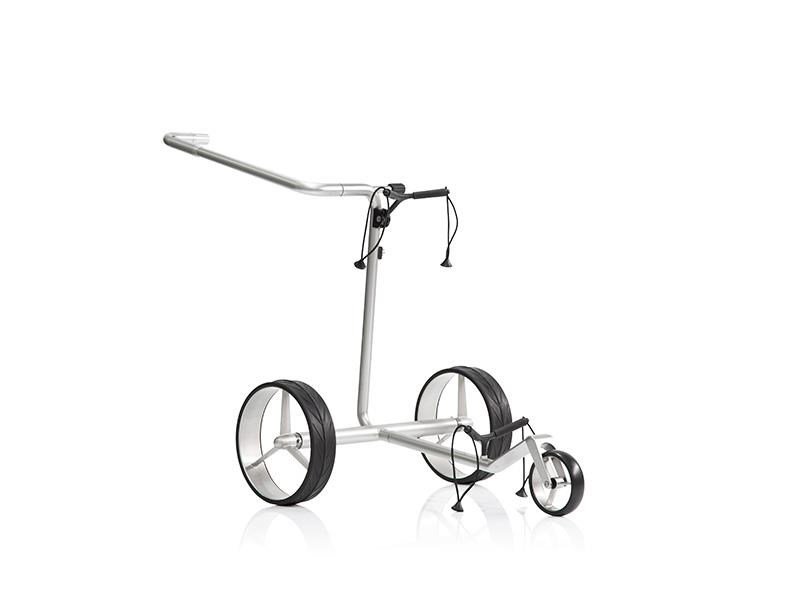 JuStar Carbon Light SET (incl. umbrella, scorecard holder, carry bag, el. parking brake) + REMOTE CONTROL carrito eléctrico, titanium