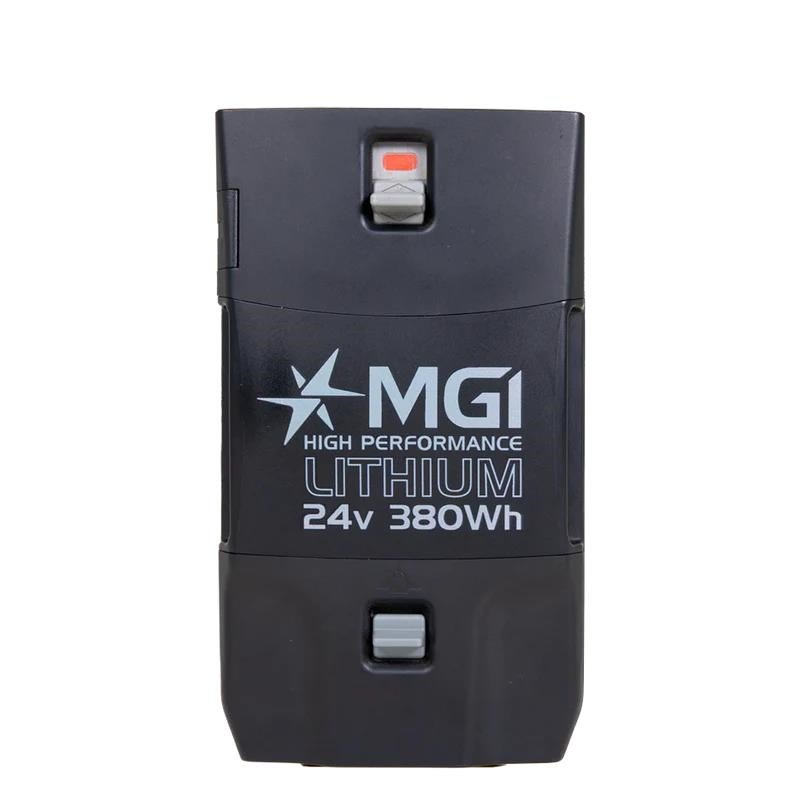 MGI AI Battery - Lithium 24V 380Wh (36 holes), negro