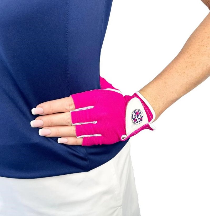 Best of Golf America Half Finger guante de dama, rosa