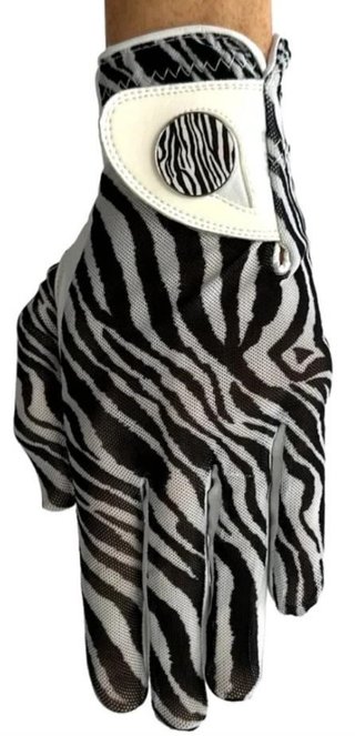 Best of Golf America Zebra guante de golf para mujer, blanco/negro