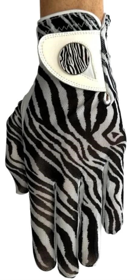 Best of Golf America Zebra guante de golf para mujer, blanco/negro