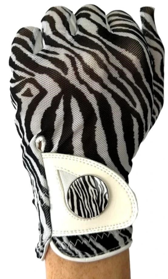 Best of Golf America Zebra guante de golf para mujer, blanco/negro