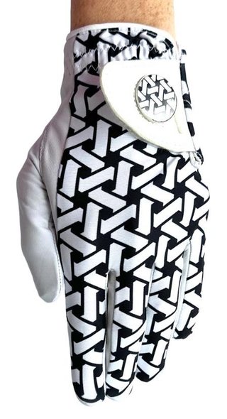 Best of Golf America Check guante de golf para mujer, blanco/negro
