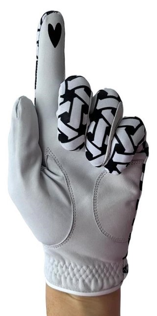 Best of Golf America Check guante de golf para mujer, blanco/negro