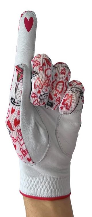 Best of Golf America XOXO guante de mujer, rosa/blanco