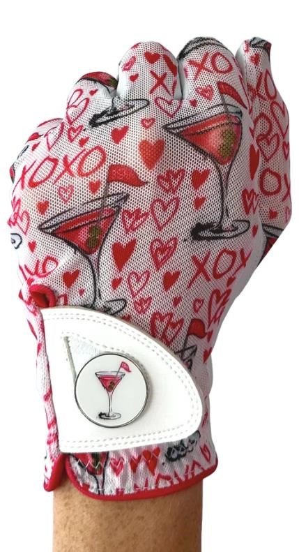 Best of Golf America XOXO guante de mujer, rosa/blanco